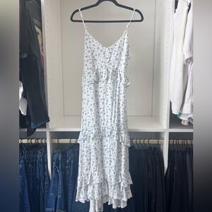 Altar'd State Blue and White Floral Maxi Dress